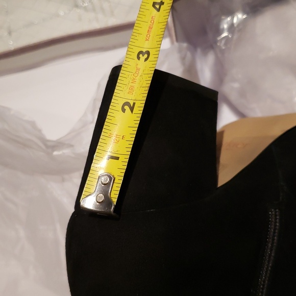 BOTKIER New York ALLIE Suede Leather Block Heel Boots Bootie BLACK NIB Women's - Picture 15 of 16